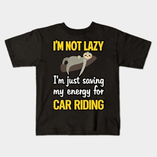 Funny Lazy Car Riding Kids T-Shirt